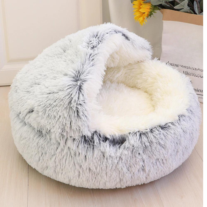 Warm Plush Cat Bed